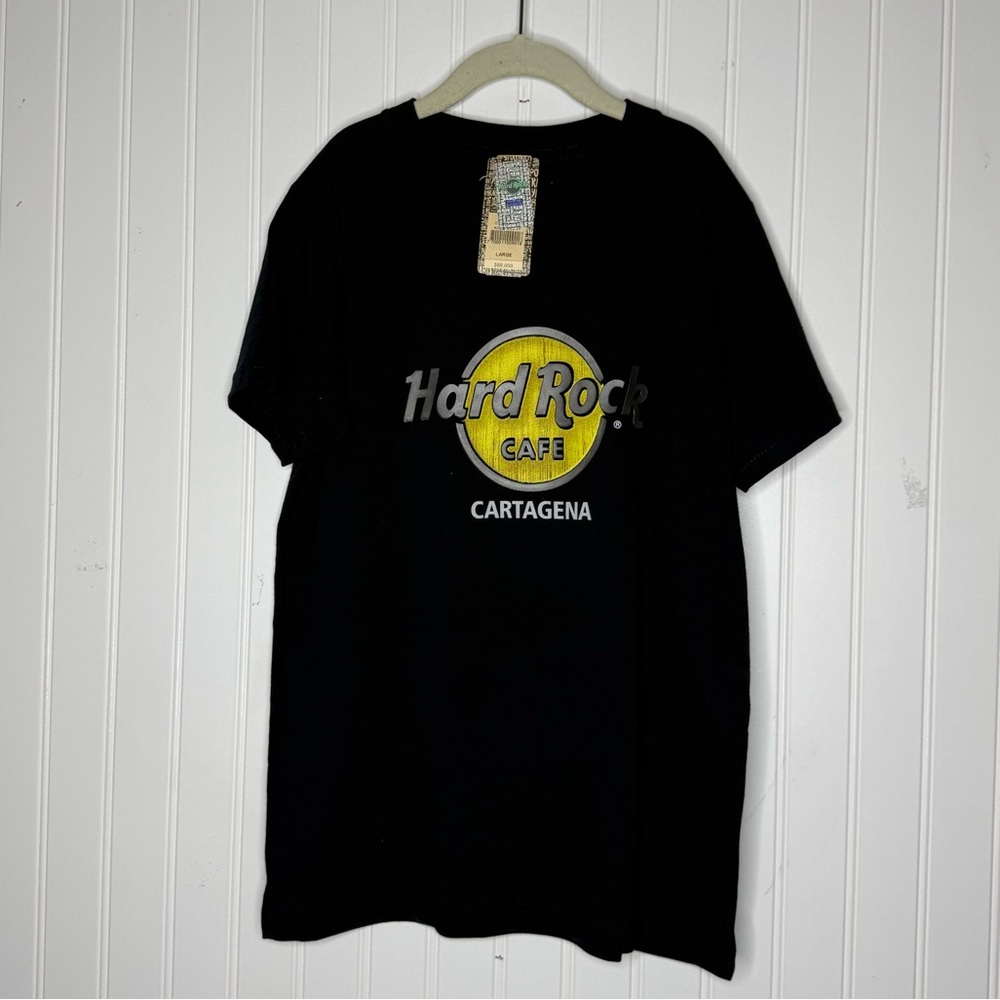 Hard Rock Café Cartagena Colombia Kid Wood Panel Tee with Pop Out Letters Large